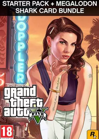 Grand Theft Auto V - Premium Online Edition & Megalodon Shark Card Bundle
